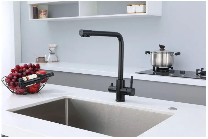 Смеситель для кухни Nett с подключением к фильтру Черный - фото 2 Смеситель для кухни Nett с подключением к фильтру Черный - фото 2