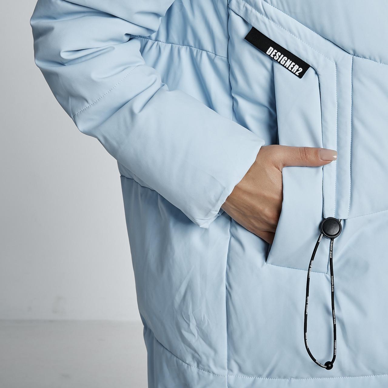 Пуховик зимний Oversize 90 см Fodarlloy M Голубой - фото 7 Пуховик зимний Oversize 90 см Fodarlloy M Голубой - фото 7