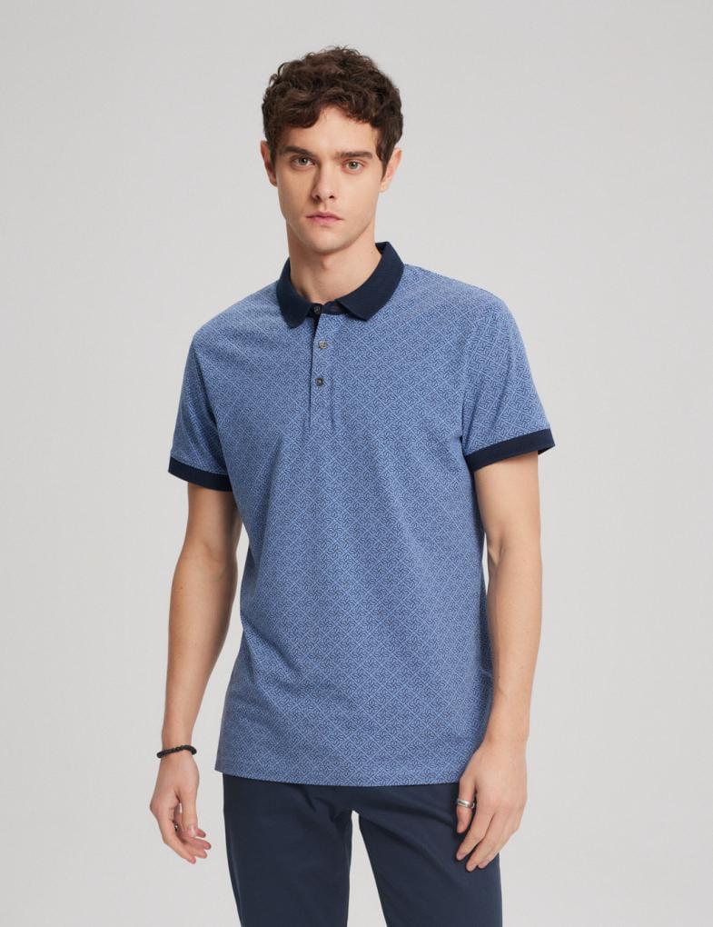 Футболка поло мужская Diverse PRM P 0224 2ХL Светло-голубой (5902598966599)