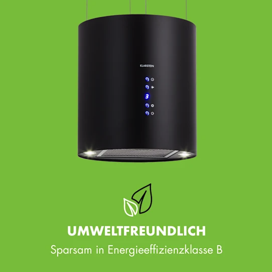 Вытяжка Klarstein Barett Island 558 м³/ч d 35 см (10032303) - фото 3 Вытяжка Klarstein Barett Island 558 м³/ч d 35 см (10032303) - фото 3