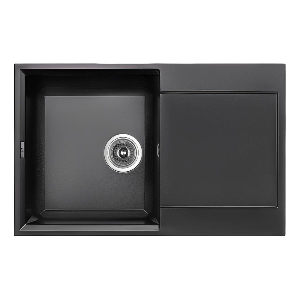 Кухонная мойка Lidz 790x495/230 BLM-14 LIDZBLM14790495230 матовая черная (81083)