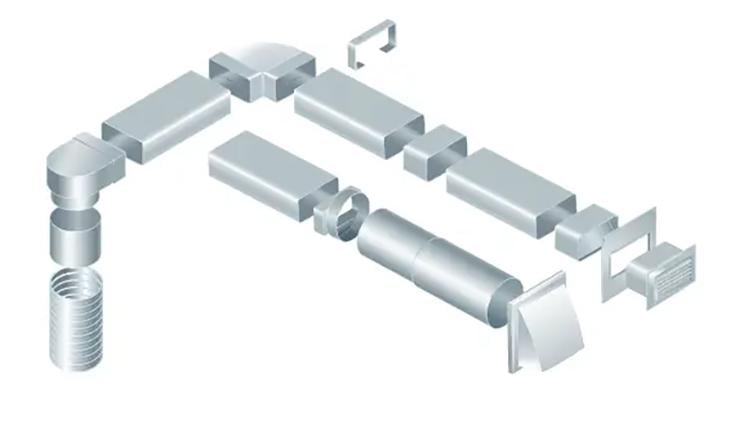 Соединитель круглых и плоских вентиляционных каналов Ventika 511 55х110/d100 высококачественный ABS пластик Белый (511 КР55-3) - фото 3