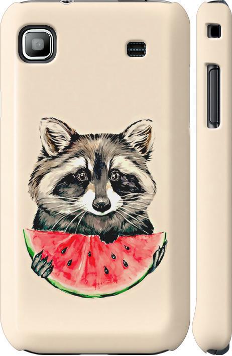 Чехол на Samsung Galaxy S i9000 Енотик с арбузом (4605m-77-42517)