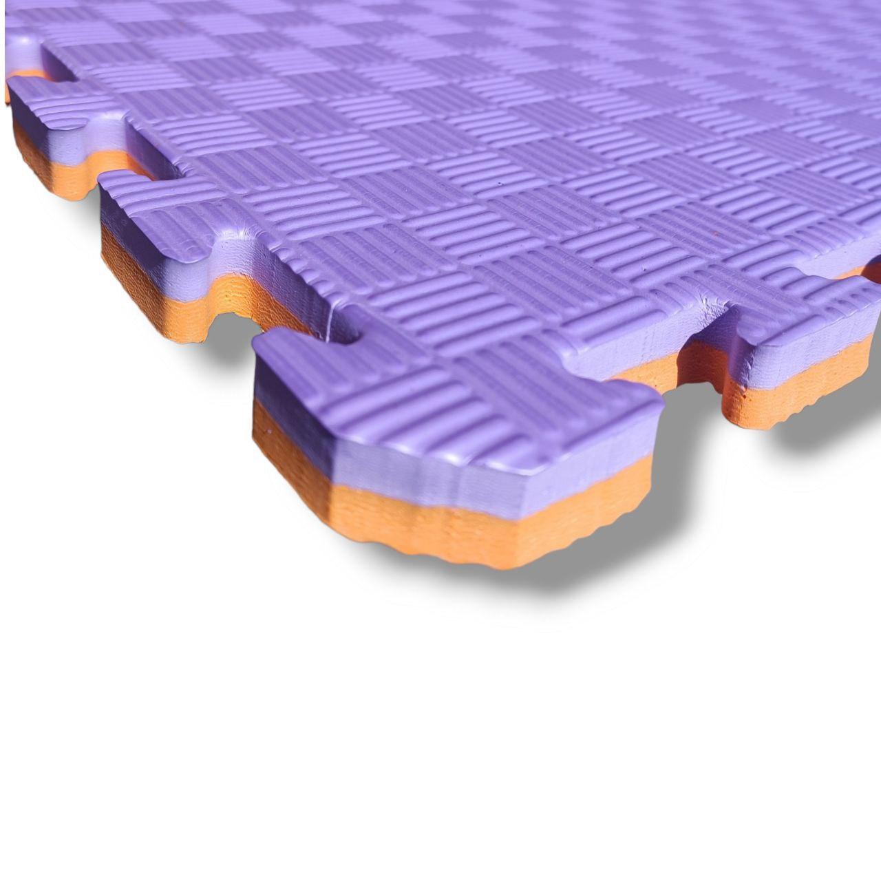 Мат спортивний ТАТАМІ EVA 1000х1000х20 мм Помаранчево-фіолетовий