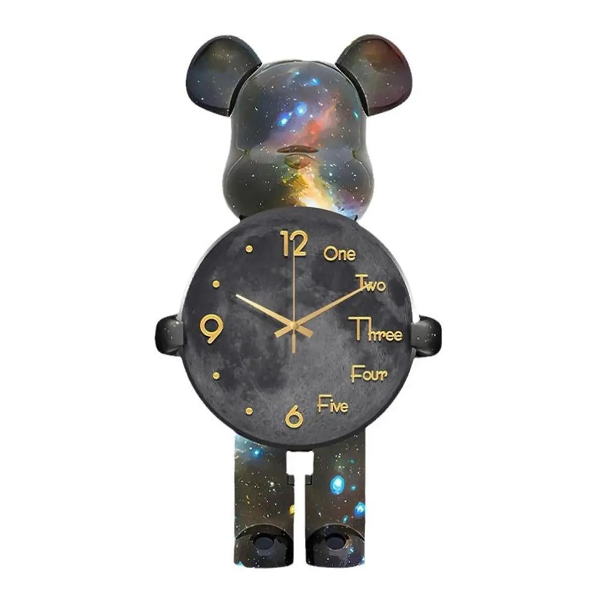 Часы настенные в виде Мишки с LED-подсветкой 31x60 см (17172)