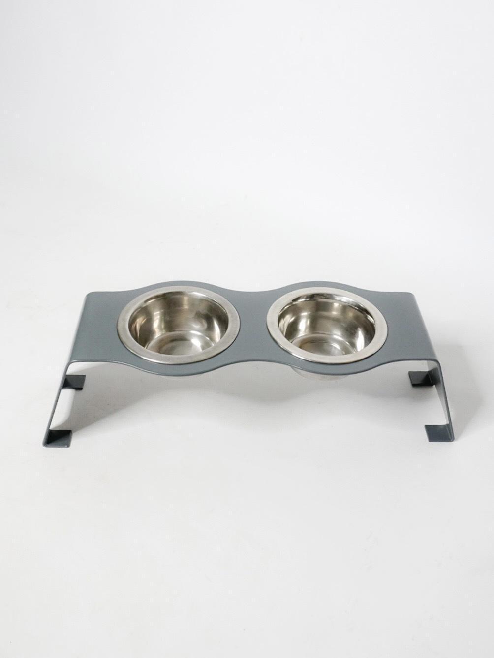 Кормушка My friend для кошек на 2 миски металл 80 мм 0,2 л Темно-серый (1024571к) - фото 1 Кормушка My friend для кошек на 2 миски металл 80 мм 0,2 л Темно-серый (1024571к) - фото 1