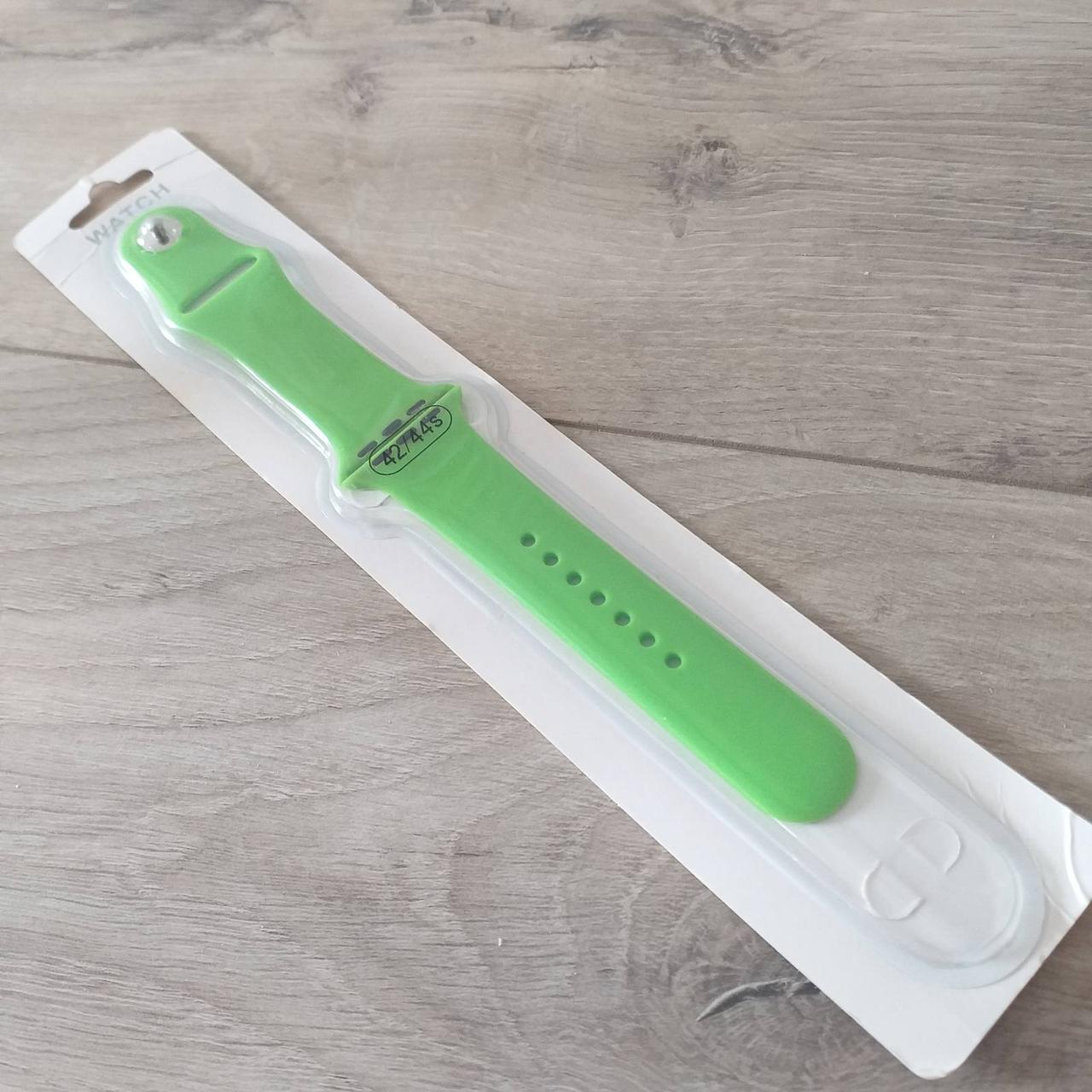 Ремешок для часов Apple Watch силиконовый 42/44 мм S Зеленый (KG-7302) - фото 3