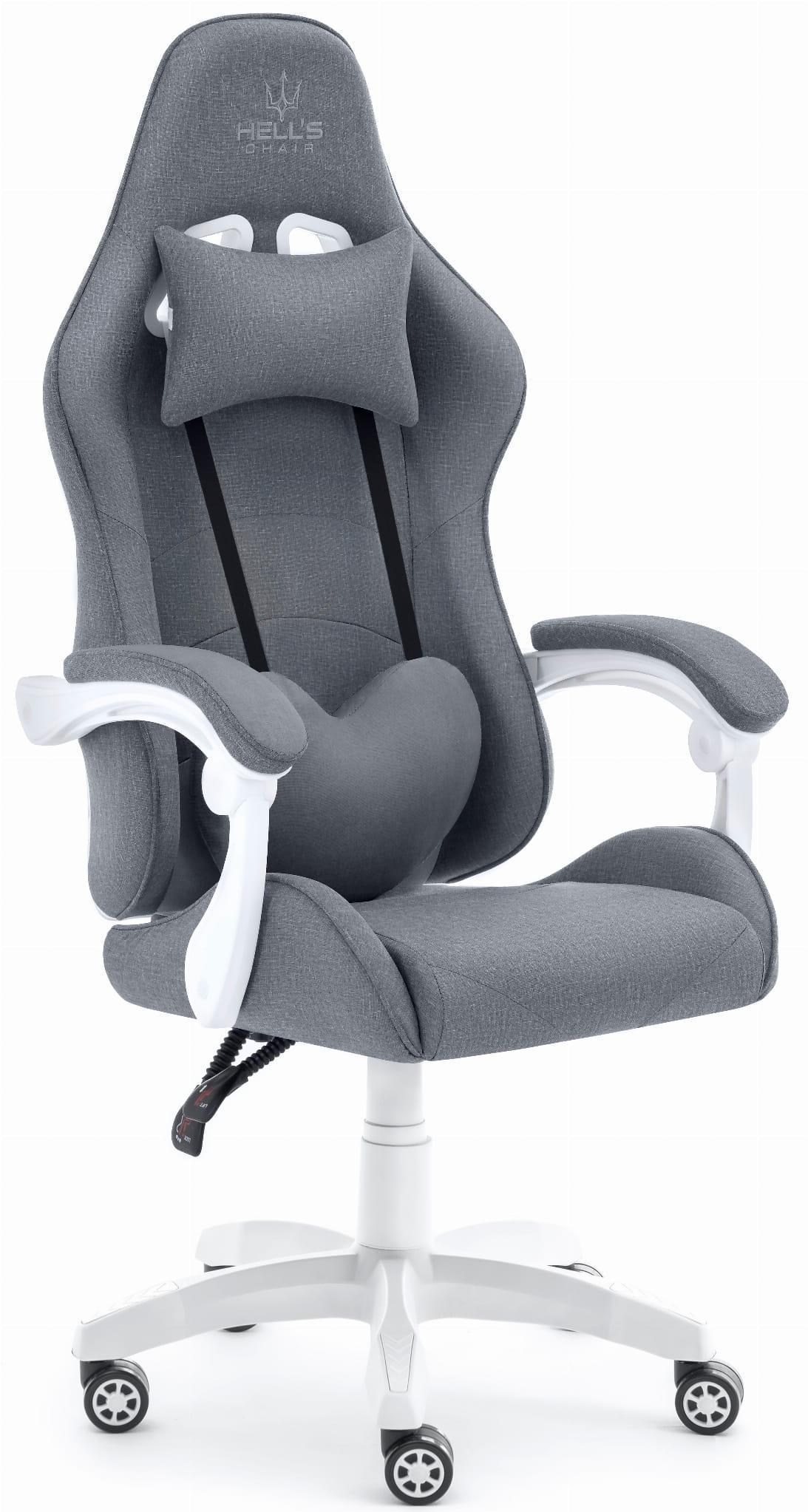 Кресло компьютерное Hell's Rainbow тканевое Gray (5904204981651)