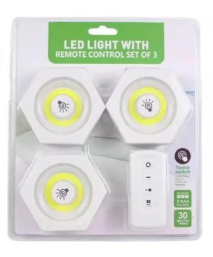 Комплект LED светильников light with Remote Control Set Romb 7478 COB/D с пультом и таймером 324 3 шт. - фото 3