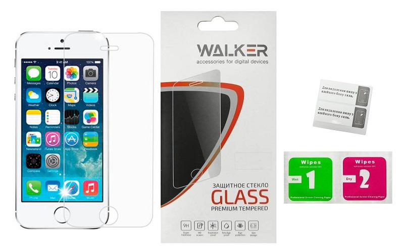 Защитное стекло Walker для Apple iPhone 5c A1456/A1507/A1516/A1529/A1532 без рамок 0,3 мм 2,5D Прозрачный - фото 2