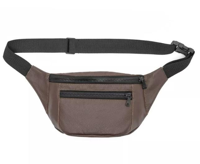 Поясная сумка мужская Sambag Tirso Max из кожи Коричневый (81341120)