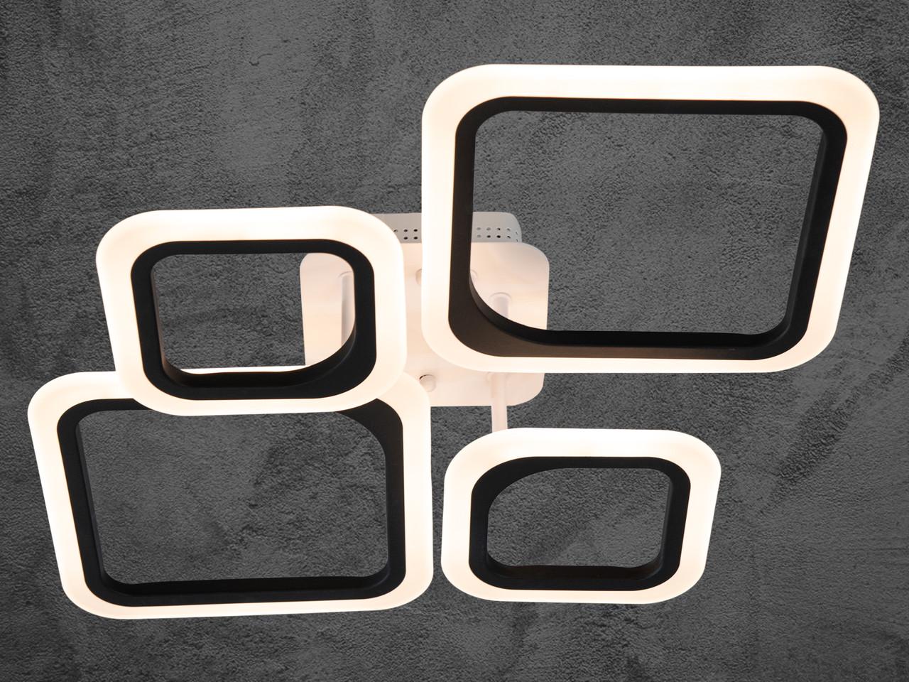 Люстра LED на кухню в современном стиле A8060-2+2BKDIM-LS 52W на 8 м2 Черный (2400057131) - фото 3