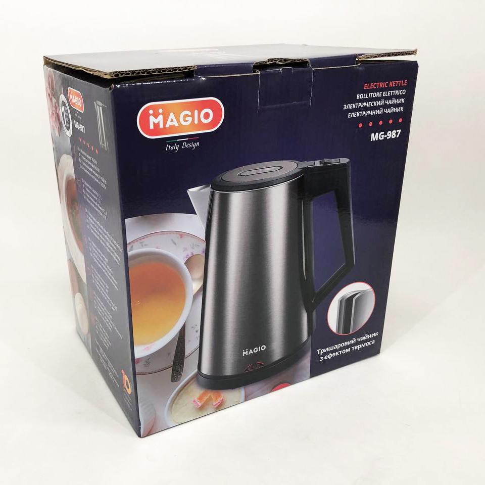 Електрочайник MAGIO MG-987 1,7 л Чорний (291257) - фото 12 Електрочайник MAGIO MG-987 1,7 л Чорний (291257) - фото 12