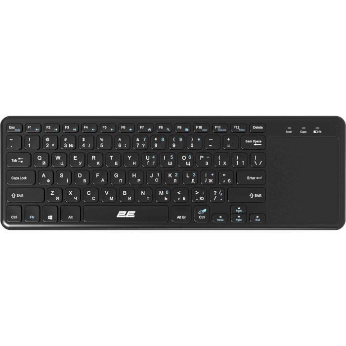Клавиатура беспроводная 2E KT100 WL Ukr 78 клавиш с тачпадом Black (2E-KT100WB_UA)