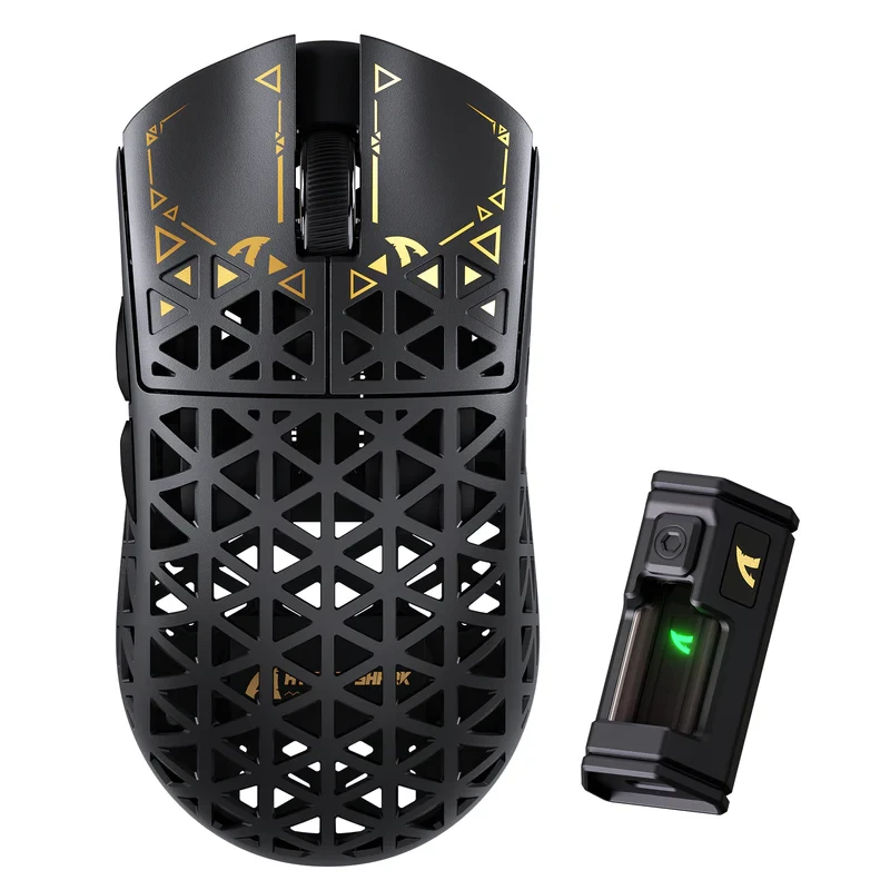 Компьютерная мышка игровая attack shark R5 Ultra PAW3950MAX 8000 Гц 39 г 2,4G/Bluetooth/USB-C Black (3089579693)