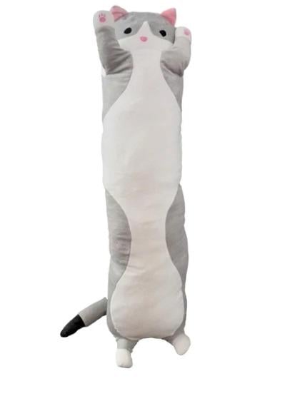 М'яка Кіт іграшка-подушка 130 см Сірий