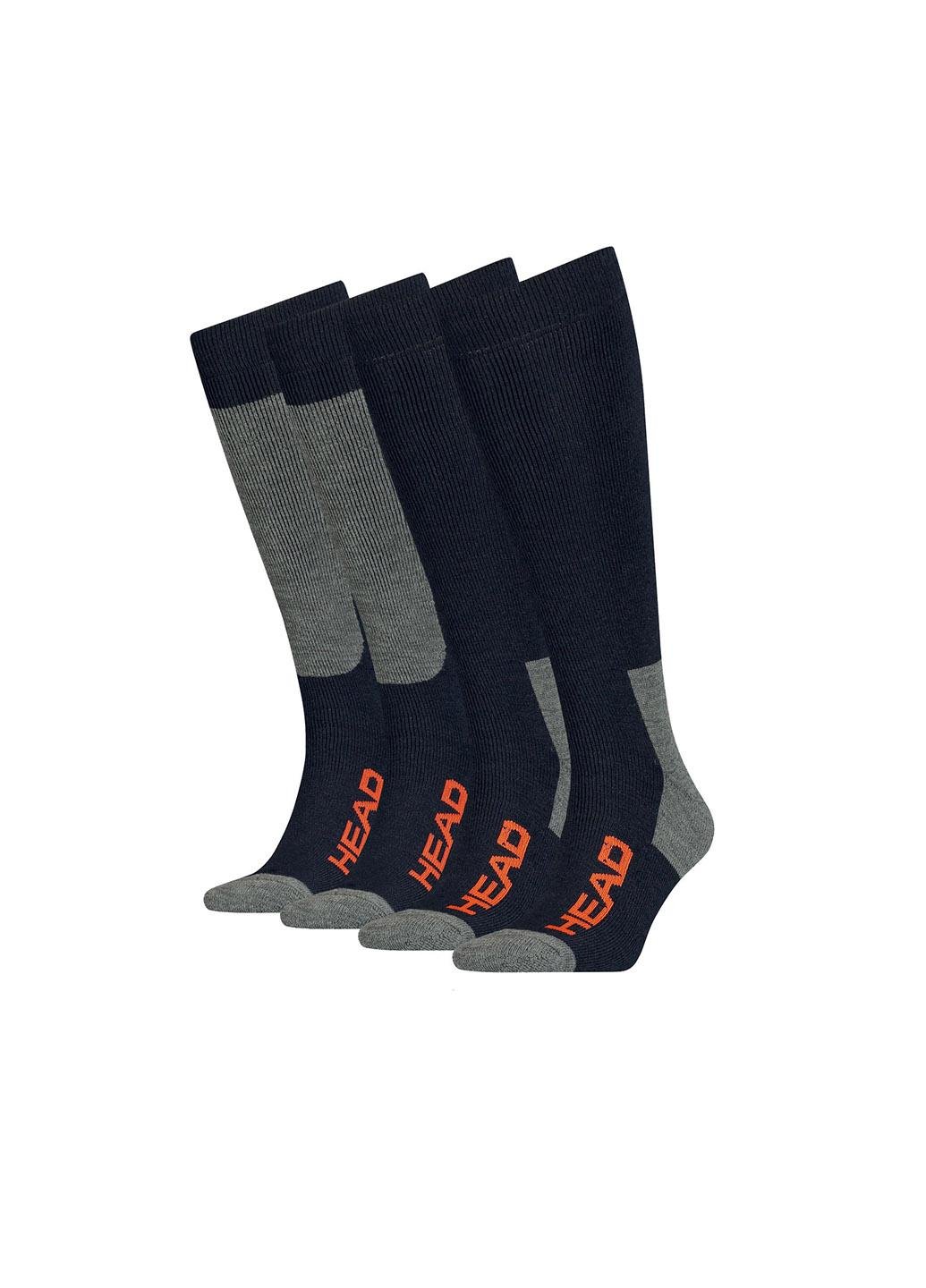 Гірськолижні шкарпетки Head Ski Socks р. 43-46 2 пари Темно-синій з червоним (100000159-003-43-46)