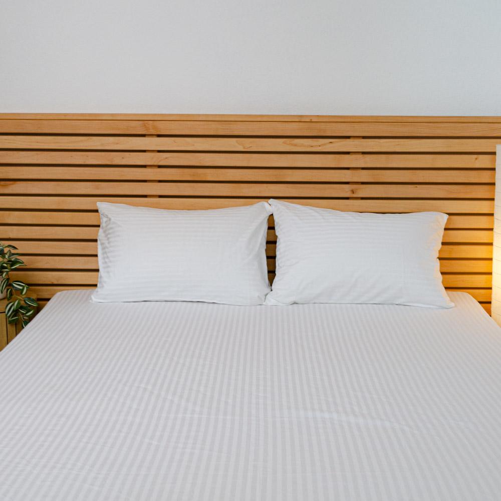 Наволочка на подушку YouStar страйп сатин 125 г/м2 70х70 см 1 шт. Білий (nav-sst-70x70-white) - фото 2