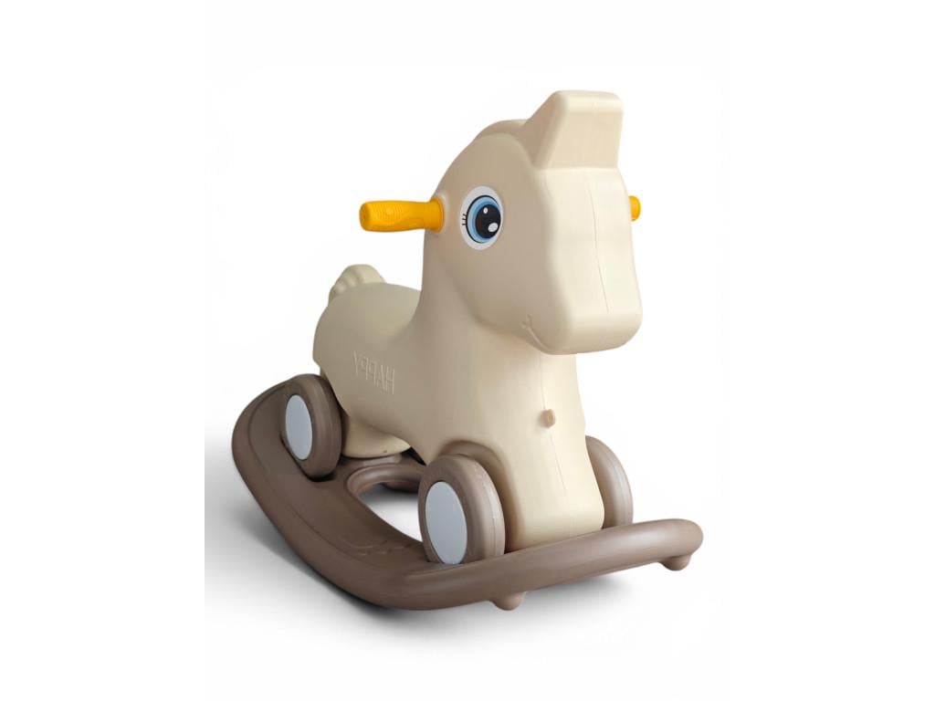 Каталка-качели детские Happy Pony MN616 2в1 от 1 года до 20 кг Бежевый (MN616 ap)