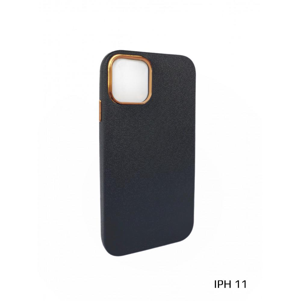 Чехол Leather Case — iPhone 11 — Black