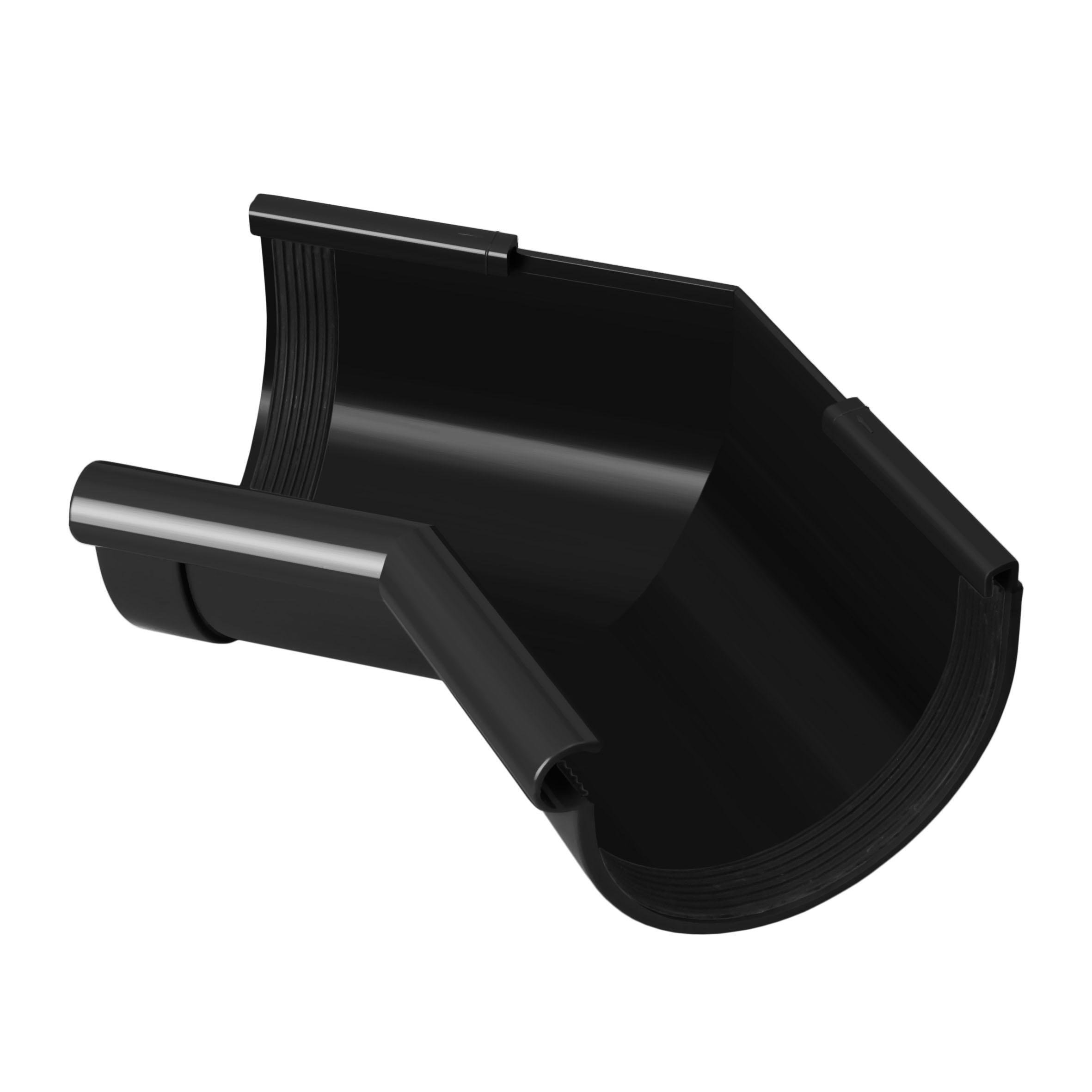 Угол желоба внутренний 135° RAINWAY 90 мм Графитовый