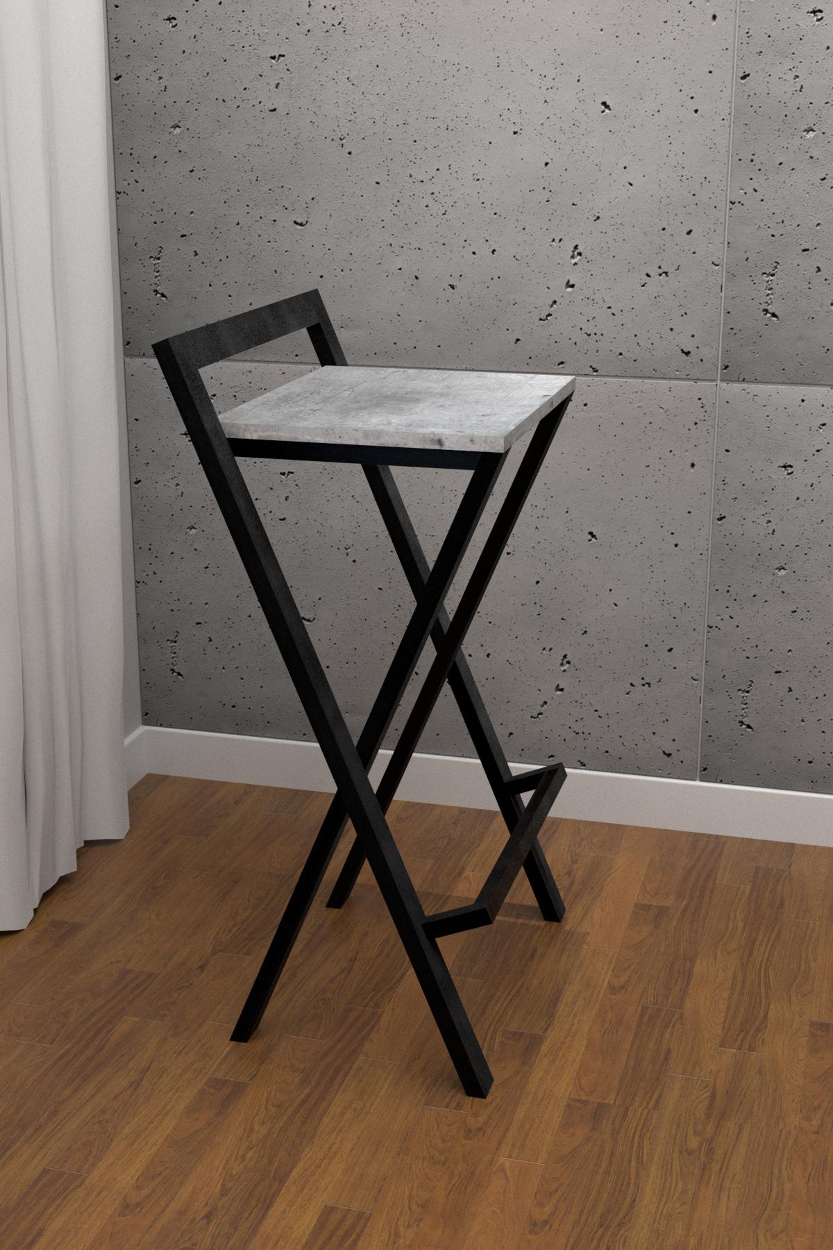 Барный стул EcoLoft Версо DSP-1258-10 в стиле лофт Бетон Миллениум (DSP-1258-10)