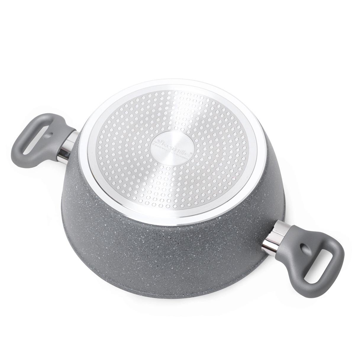 Кастрюля с крышкой Kamille KM-4281GR из литого алюминия и покрытием гранит 4,0 л (1883388604) - фото 2