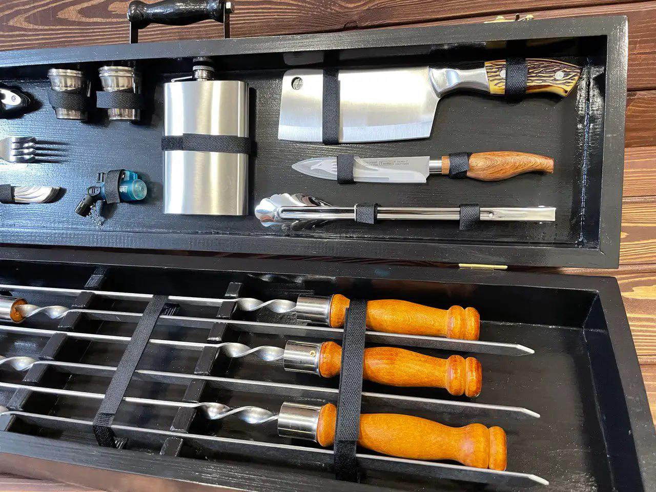 Набор шампуров Фокс 1 в кейсе (10640750) - фото 4 Набор шампуров Фокс 1 в кейсе (10640750) - фото 4