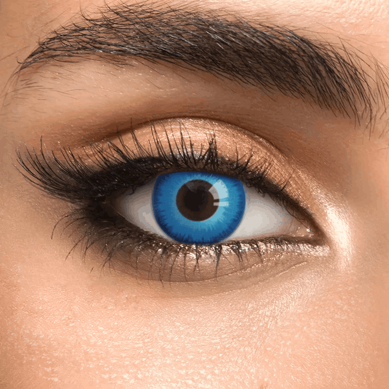 Контактные линзы синие Elite Lens Блу Аква +0,00 14,5 мм 2 шт. Синий (25906719)
