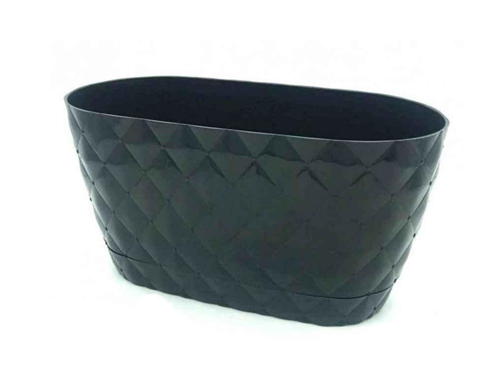 Горщик для квітів Elif Plastik 4,25 л 14,5x29х15 см Антрацит (927875)