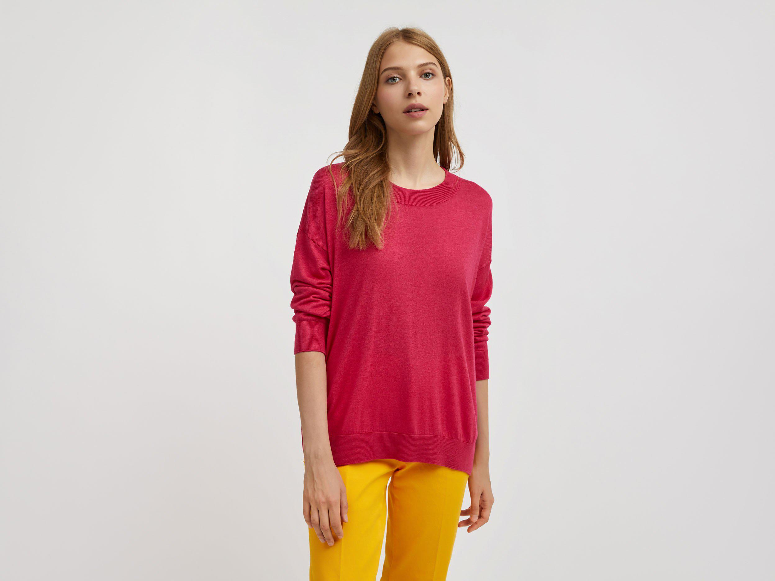 Джемпер жіночий Benetton 1011d1p04 S Рожевий - фото 5