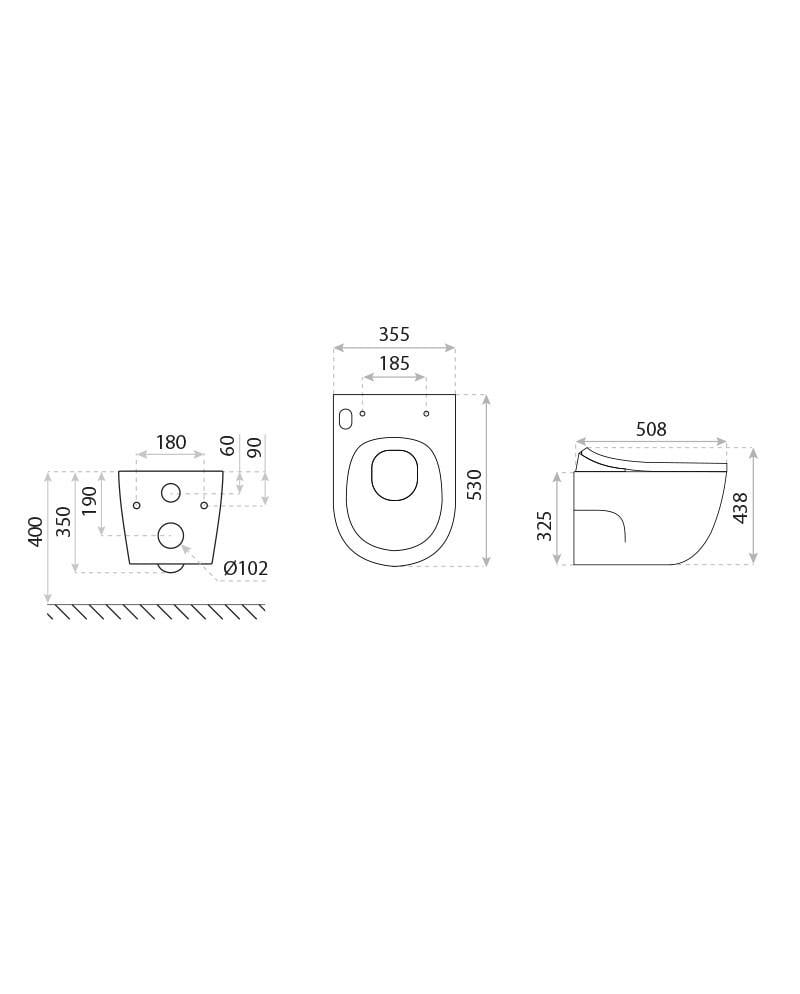 Унитаз подвесной Lavita DOLA с доской SMART 5900378332886 (2145012704) - фото 2