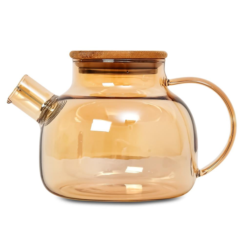 Заварник-графін з пружиною-ситом та бамбуковою кришкою 1 л (R92913)