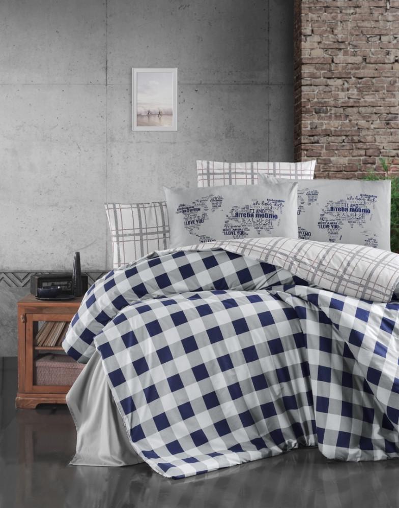 Постельное белье First Choice Edmon navy blue евро (2000026044) Постельное белье First Choice Edmon navy blue евро (2000026044)