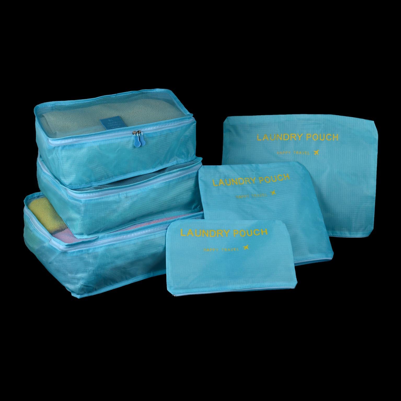 Набір органайзерів для подорожей та дому 6в1 нейлон водовідштовхувальний Блакитний (КДО-15-2) - фото 7