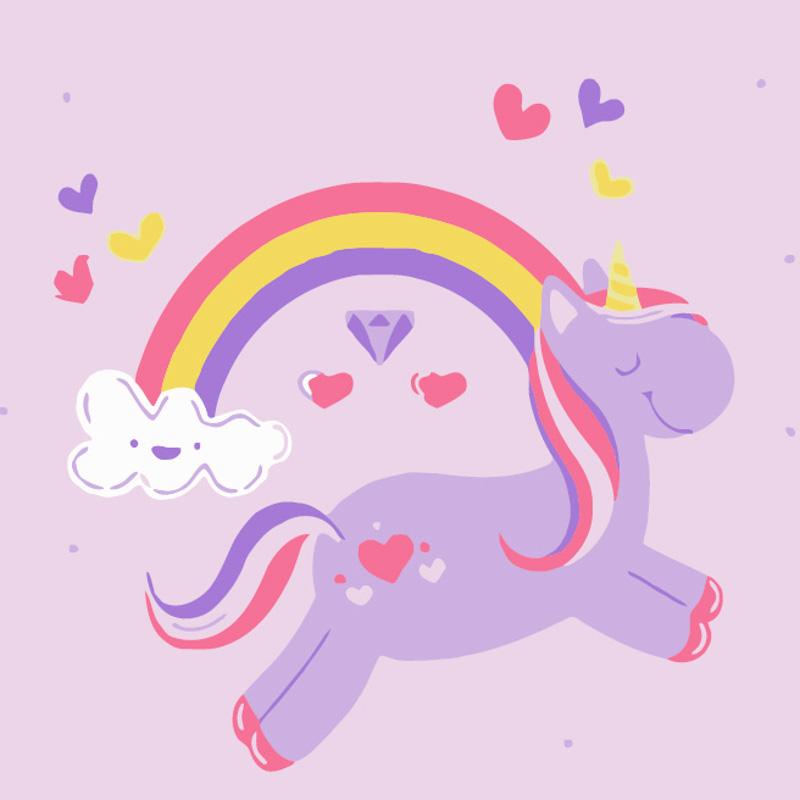 Картина по номерам Strateg Единорог с радугой 20х20 см (HH5459)