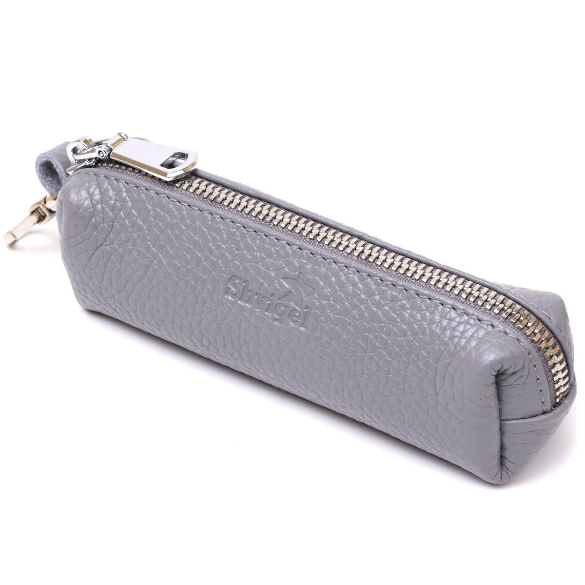 Ключница кожаная Shvigel 16543 Серый