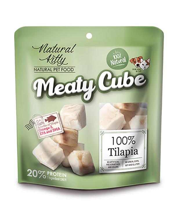 Лакомство для кошек и собак Natural Kitty Meaty Cube 100% Tilapia 60 г (SNK21009)