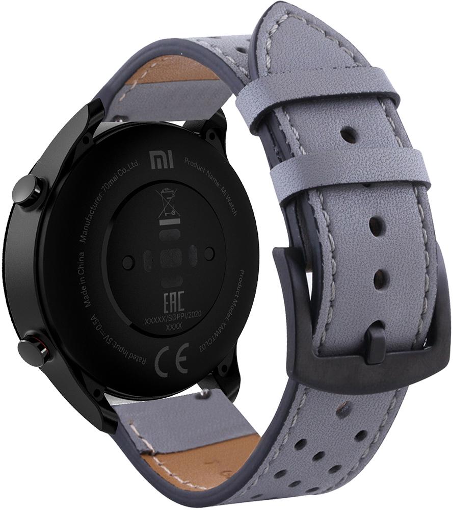Ремешок кожаный Classico для Xiaomi Mi Watch 22 мм Grey (23124-33) - фото 1 Ремешок кожаный Classico для Xiaomi Mi Watch 22 мм Grey (23124-33) - фото 1