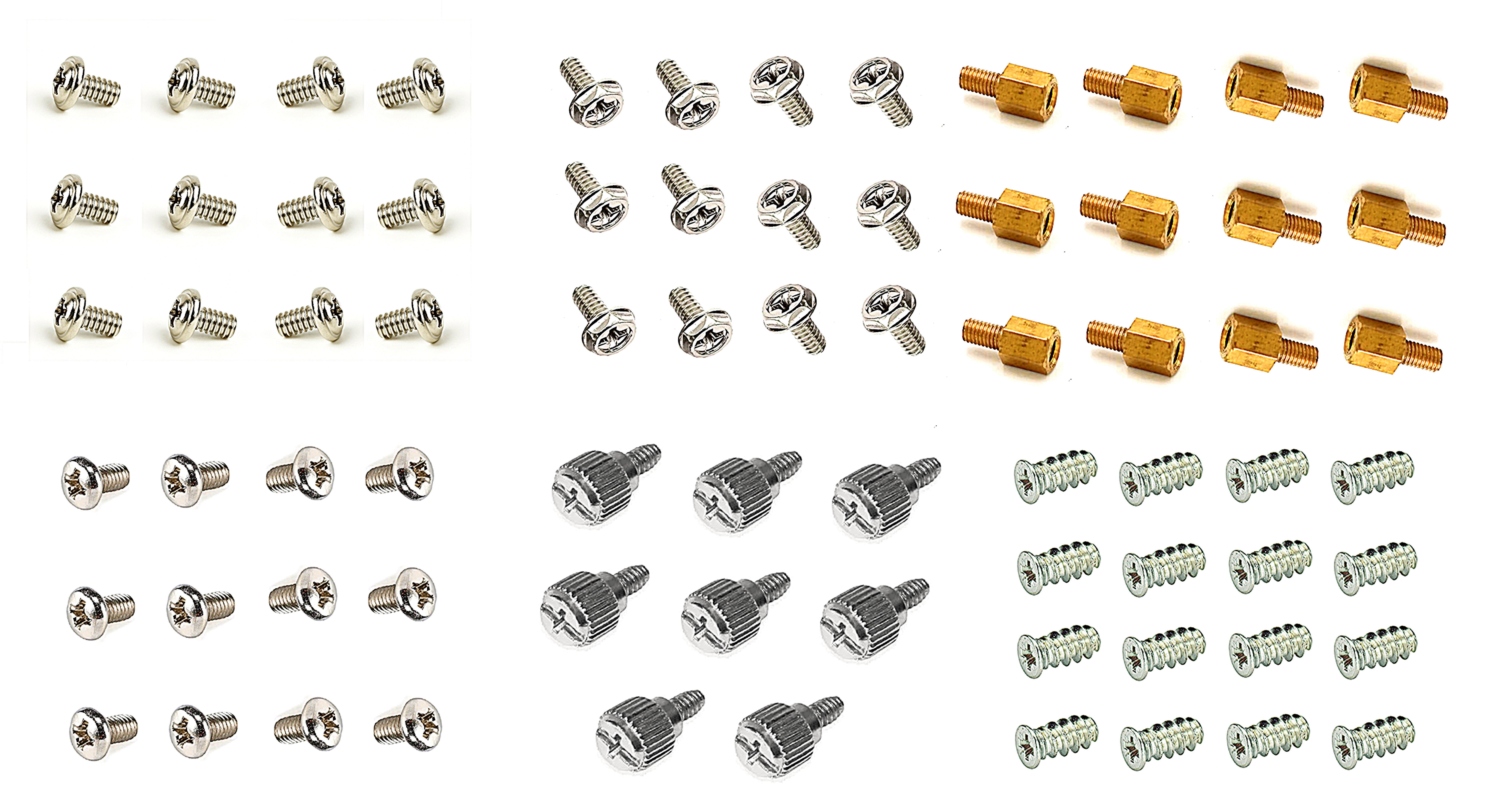 Набір гвинтів для збирання і ремонту ПК/серверів та ноутбуків 72 шт. Сріблястий (00177)