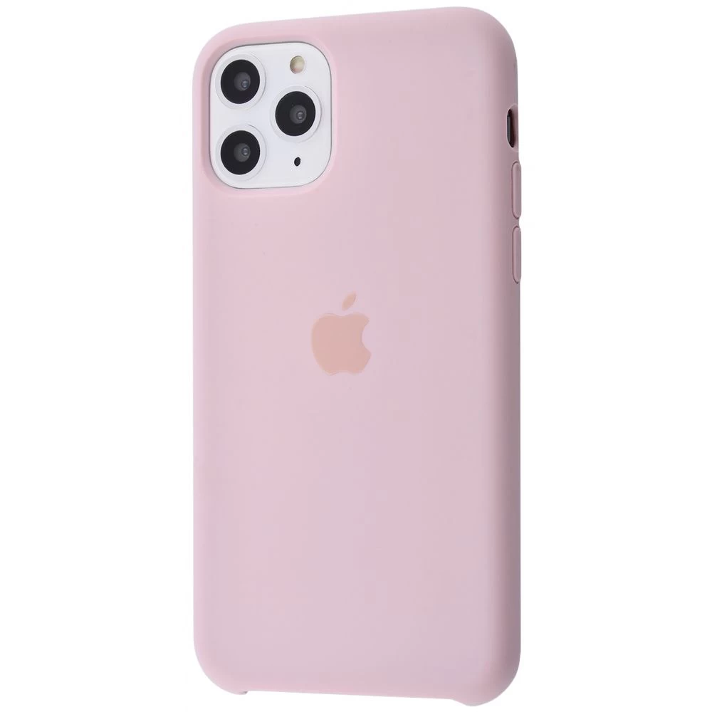 Силиконовый Чехол Накладка Silicone Case для iPhone 11 Pro Закрытый низ Pink Sand
