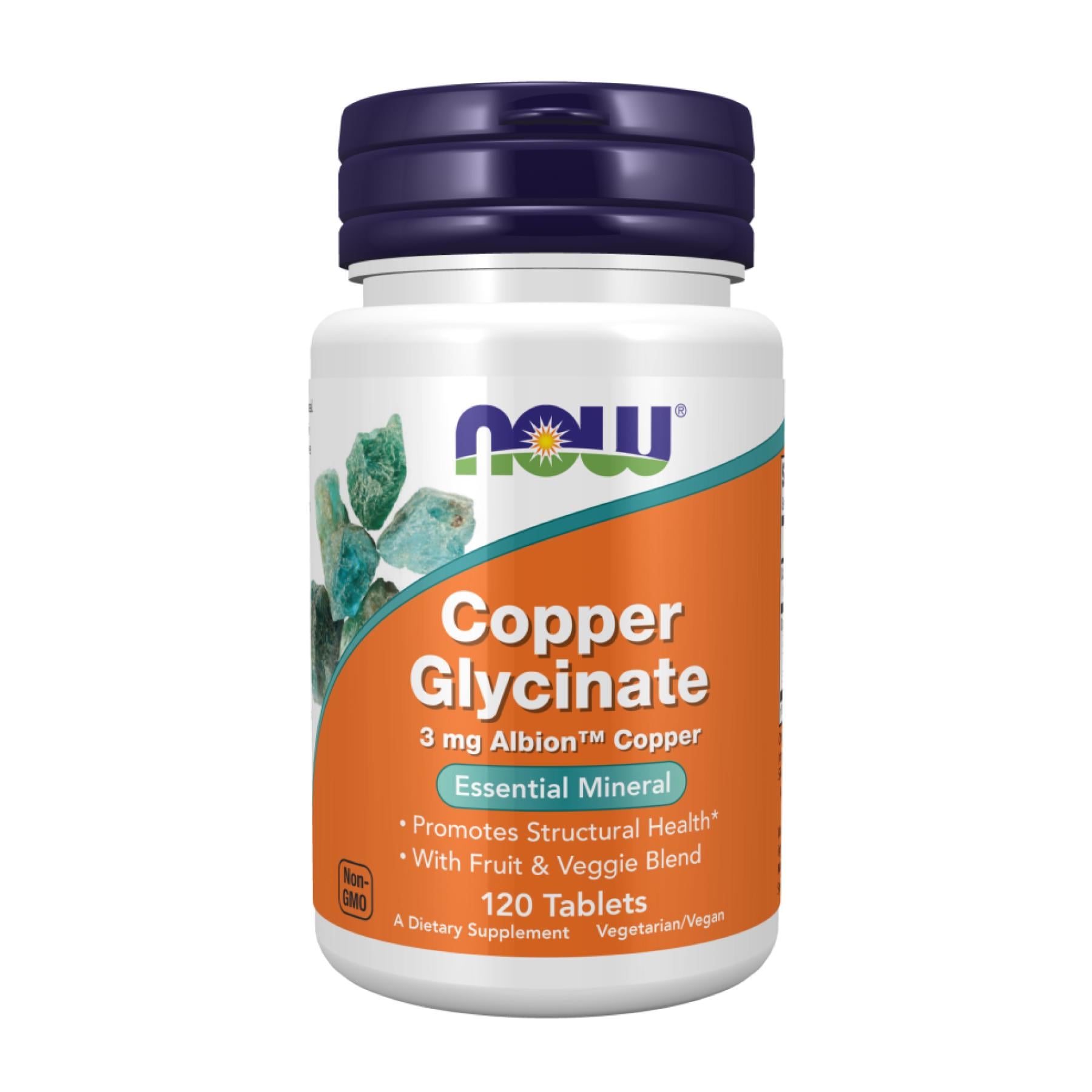 Глицинат меди Now Foods Copper Glycinate 3mg 120 tabs (27856)