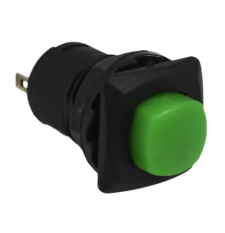 Кнопка Lemanso LSW11 квадрат без фиксации OFF-ON/DS-225 Зеленый (00000002502)