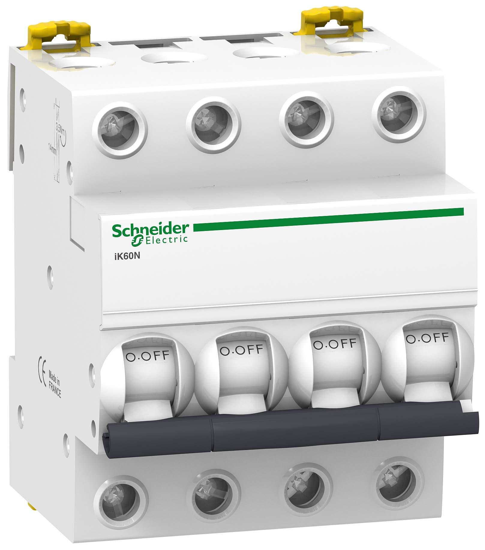 Автоматический выключатель Schneider Electric Acti9 iK60N 4P 16A 6кА C (A9K24416)