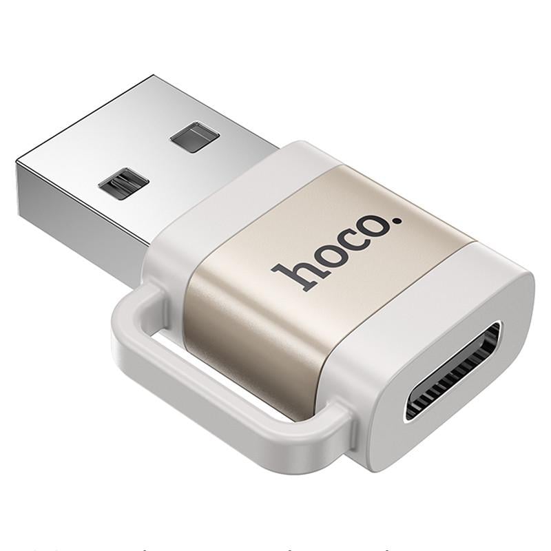 Переходник Hoco UA31D OTG USB Male to Type-C female USB2,0 Gray (00000073871_2)