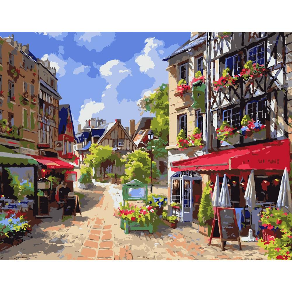 Картина по номерам Strateg Премиум Итальянский бульвар 40x50 см (GS043)