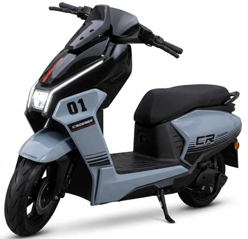 Электроскутер Crosser CR-22 аккумуляторный 72V 35 Ah 2500W Синий (2104619489)