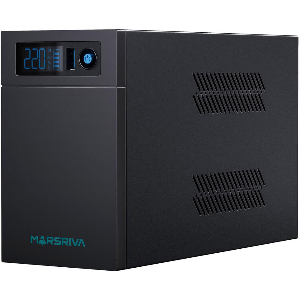 Джерело безперебійного живлення Marsriva MR-UF800L 800ВА/480W Line-Interactive LED version з літієвою батареєю Black (MR-UF800L)