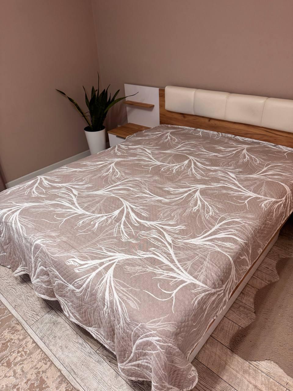 Покрывало из муслина полуторный пудровый (Д-al-muslin205-001)