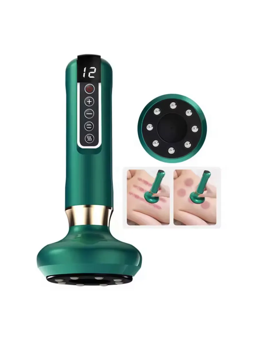 Масажер для всього тіла антицелюлітний вакуумний 12 режимів роботи з інфрачервоним прогріванням USB/Type-C Зелений (4070592227) - фото 19